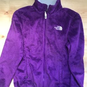 Fuzzy women’s north face jacket